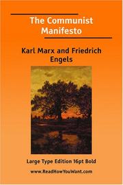 Cover of: The Communist Manifesto (Large Print) by Karl Marx