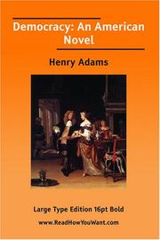 Cover of: Democracy | Henry Adams