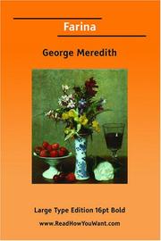Cover of: Farina (Large Print) by George Meredith