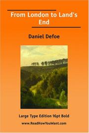 Cover of: &gt;From London to Land's End (Large Print) by Daniel Defoe