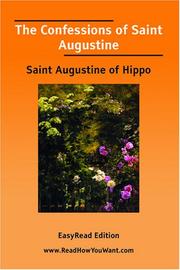 Cover of: The Confessions of Saint Augustine [EasyRead Edition] by Augustine of Hippo