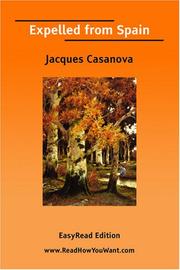 Cover of: Expelled from Spain [EasyRead Edition] by Giacomo Casanova