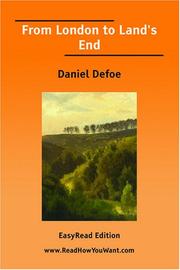 Cover of: &gt;From London to Land's End [EasyRead Edition] by Daniel Defoe