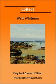Cover of: Collect [EasyRead Comfort Edition] by Walt Whitman