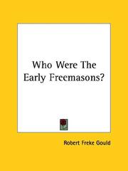 Cover of: Who Were the Early Freemasons?