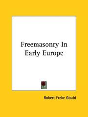 Cover of: Freemasonry in Early Europe