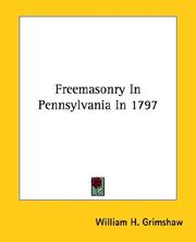 Cover of: Freemasonry in Pennsylvania in 1797