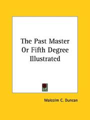 Cover of: The Past Master or Fifth Degree