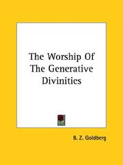 Cover of: The Worship of the Generative Divinities