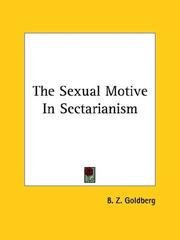 Cover of: The Sexual Motive in Sectarianism