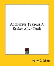 Cover of: Apollonius Tyaneus by Harry C. Schnur