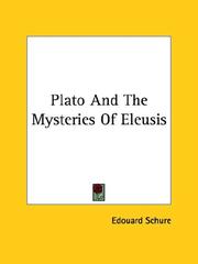 Cover of: Plato and the Mysteries of Eleusis