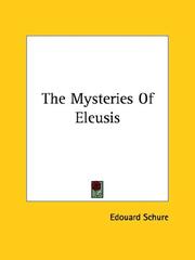 Cover of: The Mysteries of Eleusis by Edouard Schure