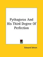 Cover of: Pythagoras and His Third Degree of Perfection