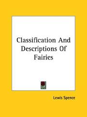 Cover of: Classification and Descriptions of Fairies
