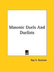 Cover of: Masonic Duels and Duelists