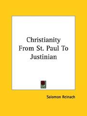 Cover of: Christianity From St. Paul To Justinian