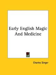 Cover of: Early English Magic and Medicine
