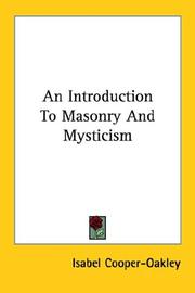 Cover of: An Introduction To Masonry And Mysticism