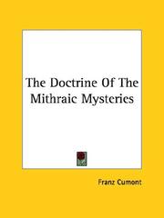 Cover of: The Doctrine Of The Mithraic Mysteries by Franz Cumont