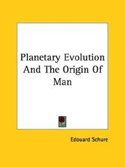 Cover of: Planetary Evolution and the Origin of Man