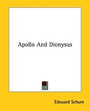 Cover of: Apollo and Dionysus