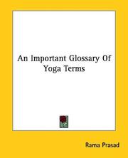 Cover of: An Important Glossary Of Yoga Terms
