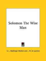 Cover of: Solomon the Wise Man