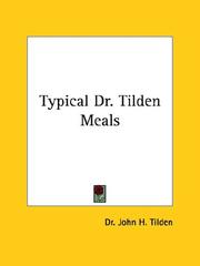 Cover of: Typical Dr. Tilden Meals by John Henry Tilden