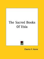 Cover of: The Sacred Books of Hsia