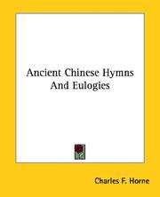 Cover of: Ancient Chinese Hymns and Eulogies