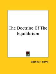 Cover of: The Doctrine of the Equilibrium | Charles F. Horne