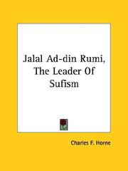Cover of: Jalal Ad-din Rumi, the Leader of Sufism