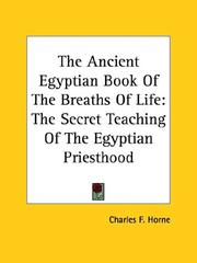 Cover of: The Ancient Egyptian Book of the Breaths of Life: The Secret Teaching of the Egyptian Priesthood