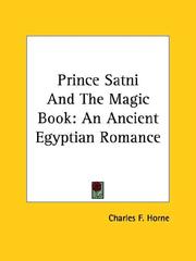 Cover of: Prince Satni and the Magic Book | Charles F. Horne