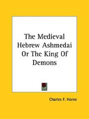 Cover of: The Medieval Hebrew Ashmedai or the King of Demons
