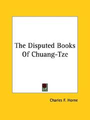 Cover of: The Disputed Books of Chuang-tze by Charles F. Horne
