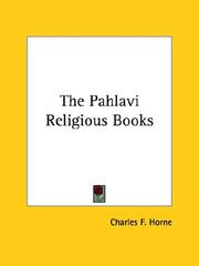 Cover of: The Pahlavi Religious Books