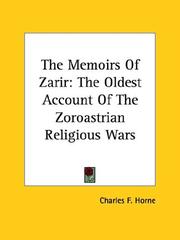 Cover of: The Memoirs of Zarir: The Oldest Account of the Zoroastrian Religious Wars