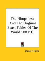 Cover of: The Hitopadesa and the Original Beast Fables of the World 500 B.c.