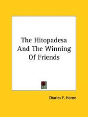 Cover of: The Hitopadesa and the Winning of Friends