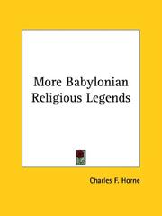 Cover of: More Babylonian Religious Legends