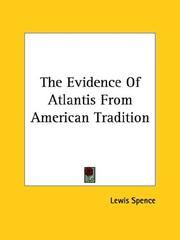 Cover of: The Evidence of Atlantis from American Tradition