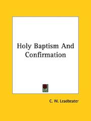 Cover of: Holy Baptism and Confirmation