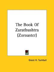 Cover of: The Book of Zarathushtra (Zoroaster)