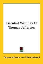 Cover of: Essential Writings Of Thomas Jefferson