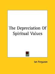 Cover of: The Depreciation of Spiritual Values