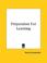 Cover of: Preparation for Learning
