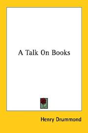 Cover of: A Talk on Books by Henry Drummond