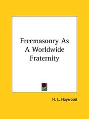 Cover of: Freemasonry As a Worldwide Fraternity